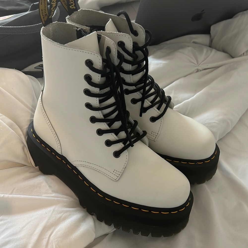 Dr Marten Jadon Boots -White size 7